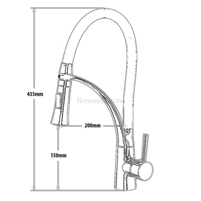 Black Brass kitchen sink mixer tap swivel spout additional view