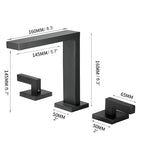 Modern bath shower mixer tap dual handle control additional view