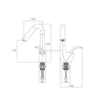Modern bath shower mixer tap swivel spout additional view