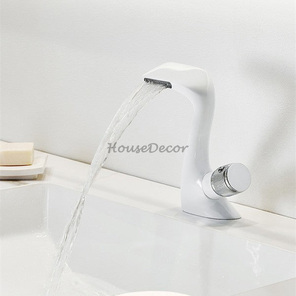 Modern bath shower mixer tap waterfall spout additional view