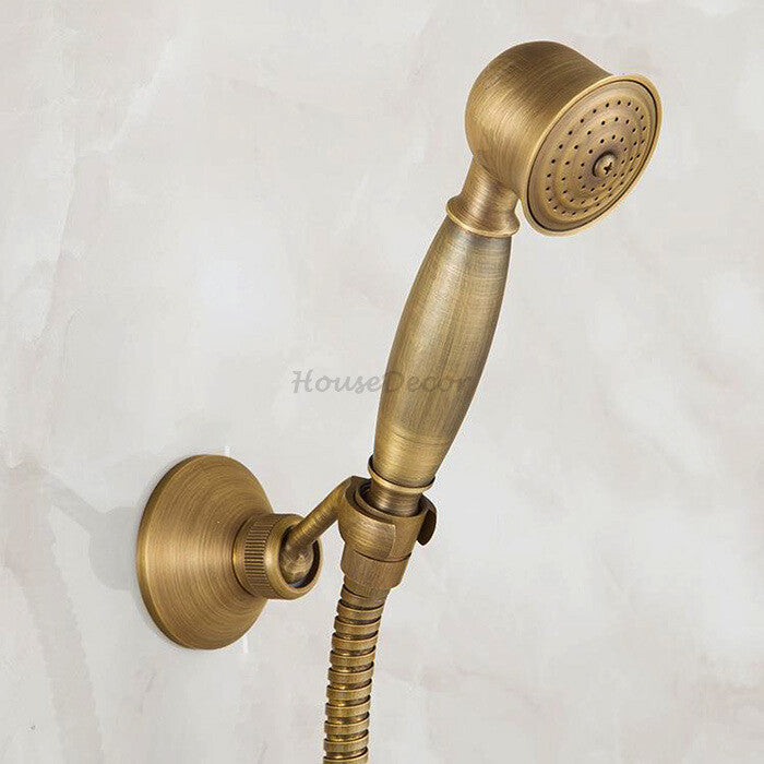 Antique Brass shower head handheld shower set main view