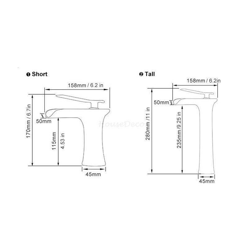 Modern bath shower mixer tap waterfall spout additional view