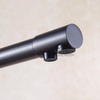 Black kitchen sink mixer tap swivel spout additional view