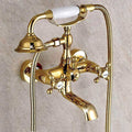 Gold Brass bath shower mixer tap wall mounted design main view