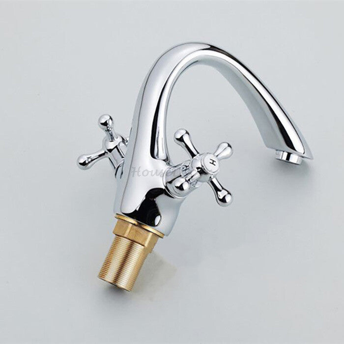 Chrome Brass bath shower mixer tap deck mounted design detail view