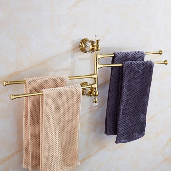 Gold towel rack swivel spout additional view
