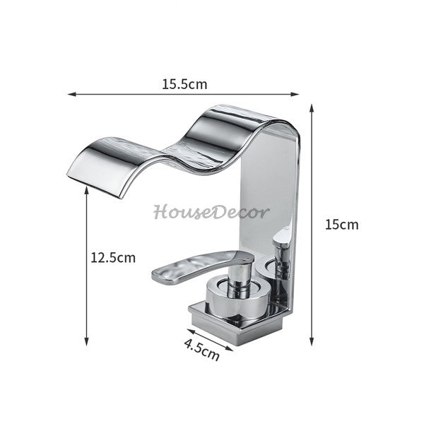 Modern Brass bath shower mixer tap waterfall spout additional view