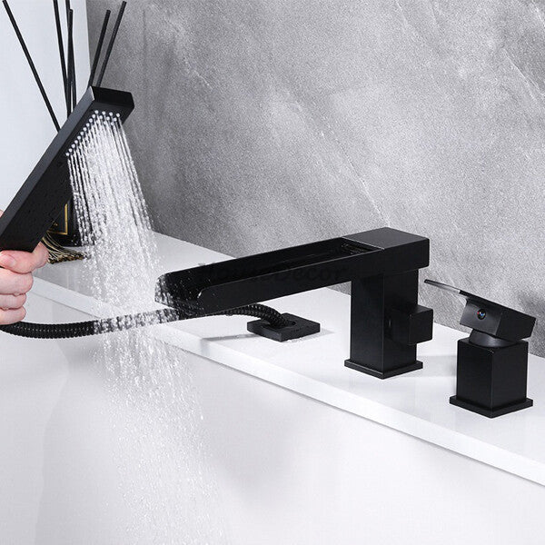 Modern bath shower mixer tap waterfall spout additional view