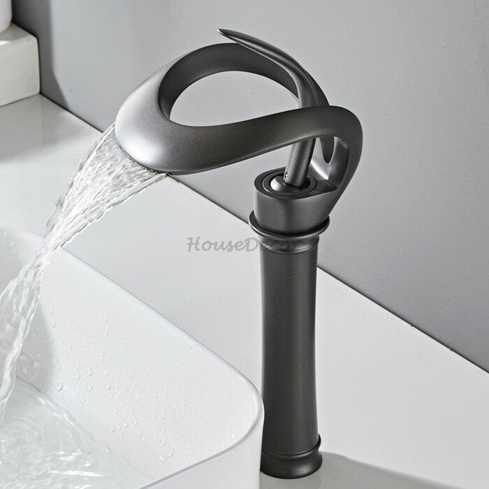 Modern bath shower mixer tap waterfall spout additional view