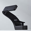 Modern bath shower mixer tap waterfall spout detail view