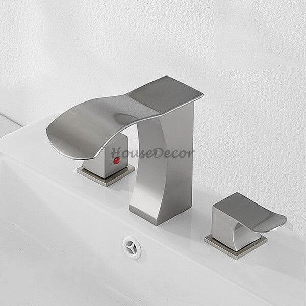 Modern bath shower mixer tap waterfall spout additional view