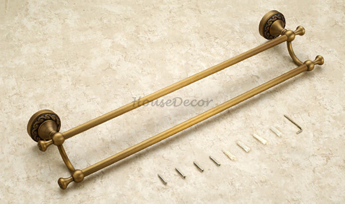 Antique Brass towel rack wall mounted design additional view