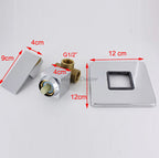 Modern bath shower mixer tap wall mounted design detail view