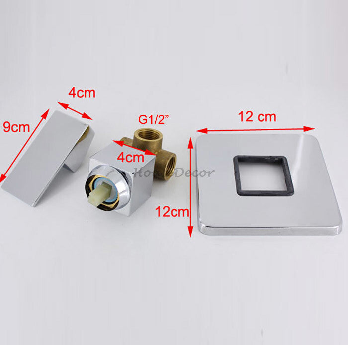 Modern bath shower mixer tap wall mounted design detail view