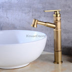 Antique Brass bathroom basin mixer tap pull out spray additional view
