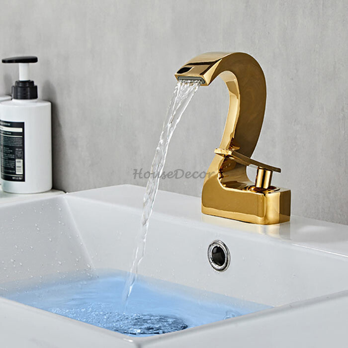 Modern bath shower mixer tap waterfall spout additional view