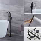 Brass bath shower mixer tap handheld shower set detail view