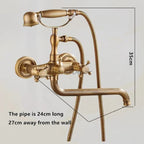 Antique Brass bath shower mixer tap swivel spout additional view