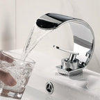 Modern bath shower mixer tap waterfall spout additional view