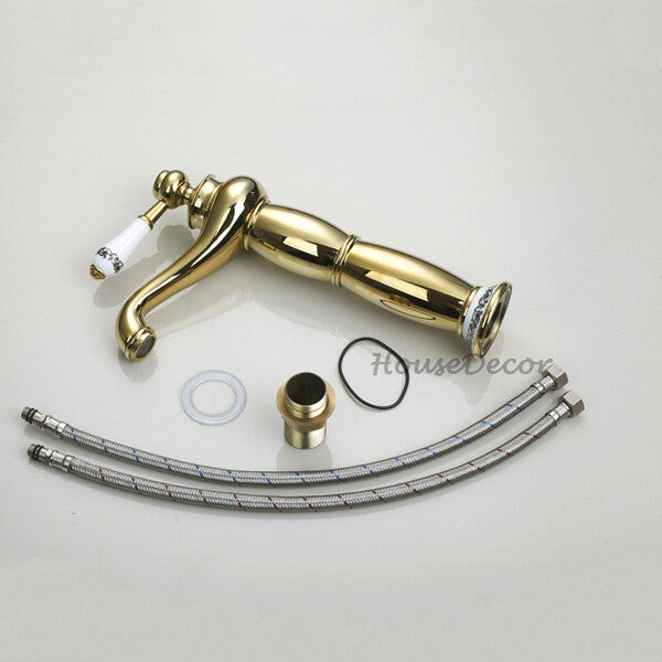 Gold Ceramic bath shower mixer tap detailed product view additional view
