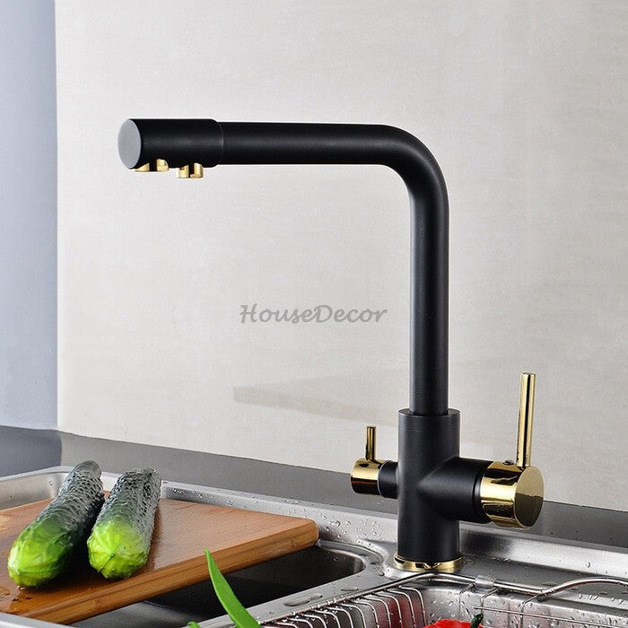 Modern kitchen sink mixer tap swivel spout main view
