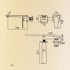 Modern bath shower mixer tap swivel spout additional view