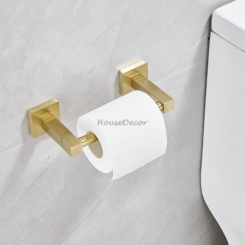 Gold Stainless Steel toilet paper holder swivel spout additional view