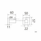Modern Stainless Steel robe hook wall mounted design additional view
