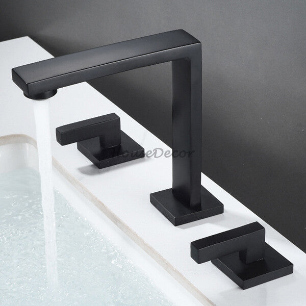 Modern bath shower mixer tap deck mounted design detail view