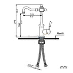 Modern kitchen sink mixer tap swivel spout additional view