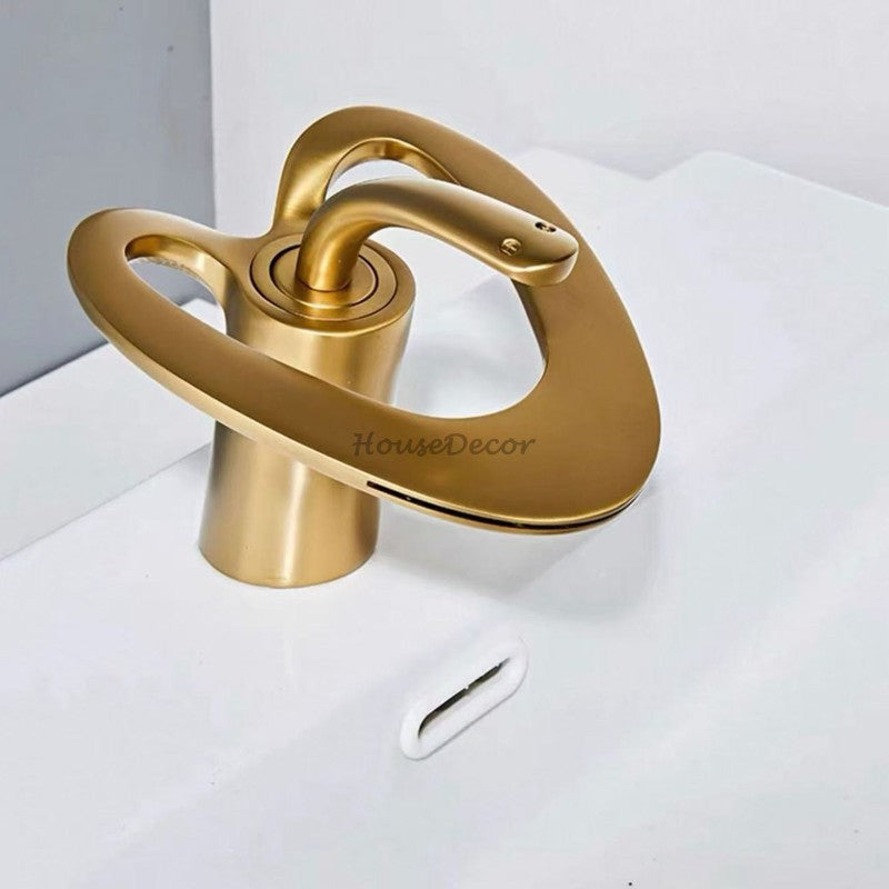 Modern bath shower mixer tap waterfall spout additional view