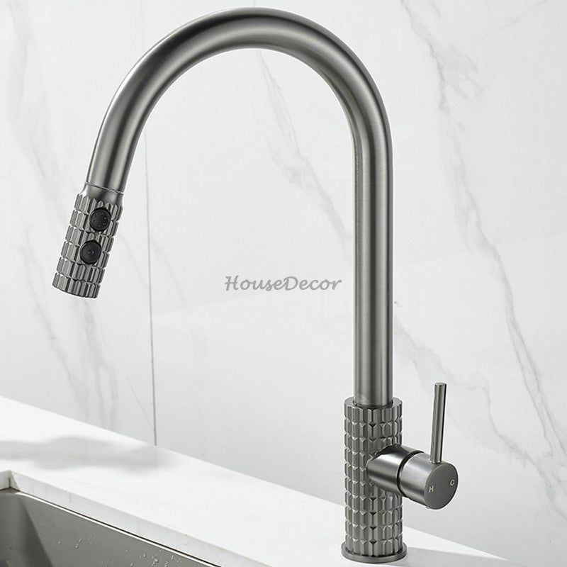 Modern kitchen sink mixer tap pull out spray additional view