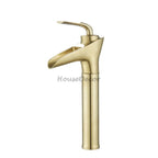 Antique Brass bath shower mixer tap waterfall spout additional view