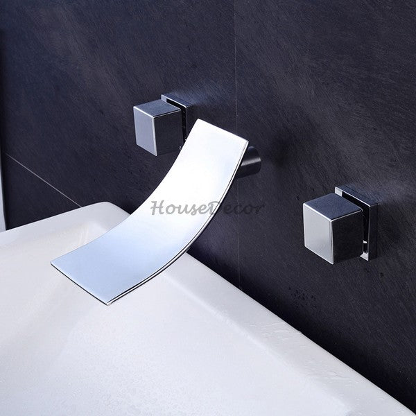 Modern bath shower mixer tap waterfall spout main view