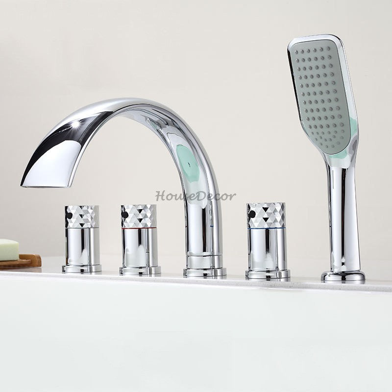 Modern bath shower mixer tap waterfall spout additional view