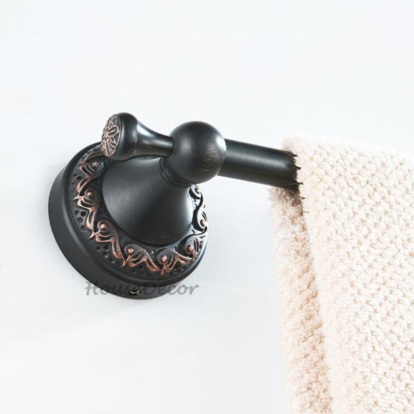 Bronze Brass towel rack wall mounted design detail view