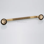 Antique Brass bathroom grab bar safety grip detail view