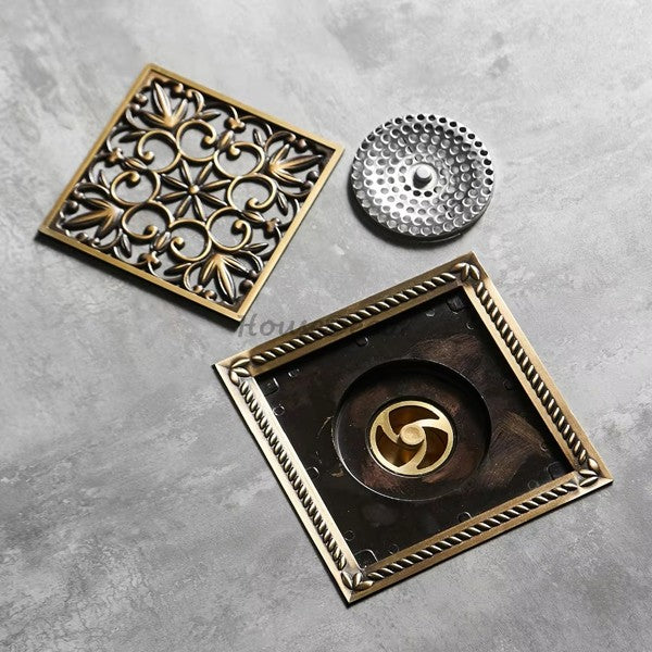 Modern Brass shower drain detailed product view detail view