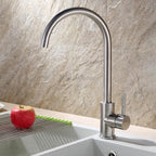 Modern Stainless Steel kitchen sink mixer tap swivel spout main view