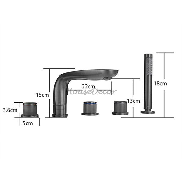 Modern bath shower mixer tap pull out spray additional view