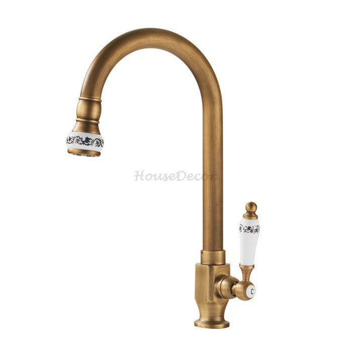 Modern Ceramic kitchen sink mixer tap swivel spout main view
