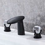 Modern bath shower mixer tap waterfall spout detail view
