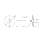 Chrome bath shower mixer tap detailed product view additional view