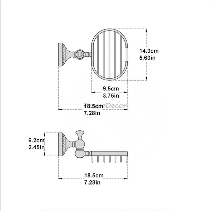 Antique Brass towel rack detailed product view additional view
