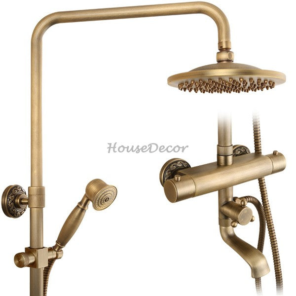 Modern Brass shower head thermostatic control main view