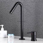 Modern bath shower mixer tap single lever control detail view