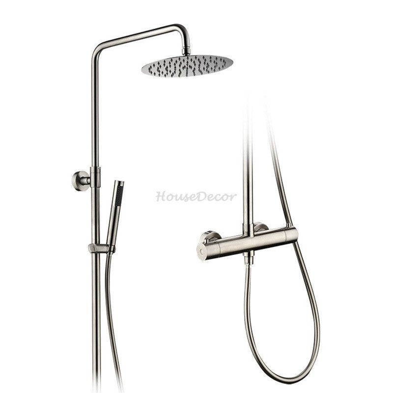 Modern bath shower mixer tap wall mounted design detail view