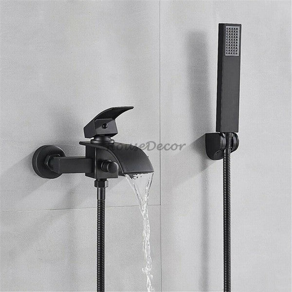Modern bath shower mixer tap waterfall spout main view