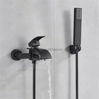 Modern bath shower mixer tap waterfall spout main view
