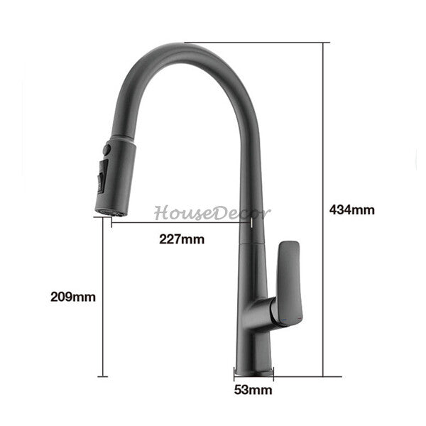 Modern kitchen sink mixer tap pull out spray additional view